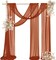 Terracotta Wedding Arch Draping Fabric 1 Panel 29" x 20Ft Fall Chiffon Outdoor Curtain Backdrop Sheer Arch Drapes for Halloween Thanksgiving Christmas Wedding Ceremony Party Ceiling Decoration